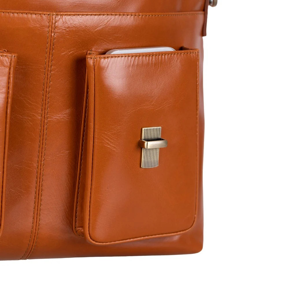 Olympus Leather Business Briefcase / Laptop Case