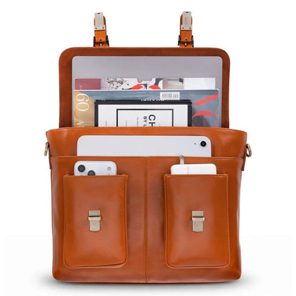 Olympus Leather Business Briefcase / Laptop Case