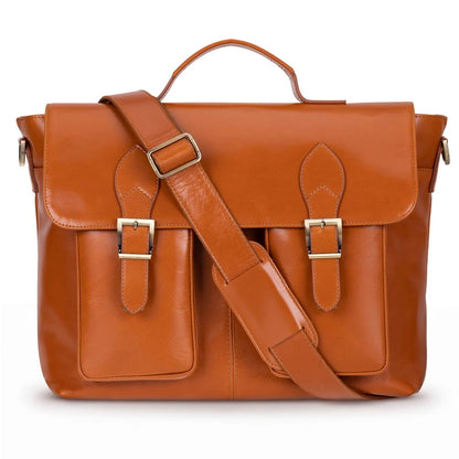 Olympus Leather Business Briefcase / Laptop Case