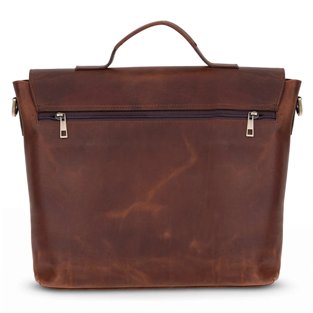Olympus Leather Business Briefcase / Laptop Case
