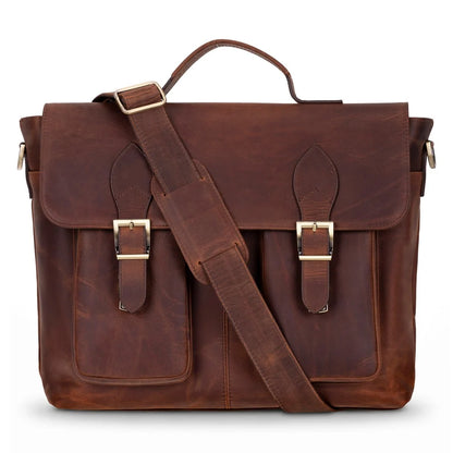 Olympus Leather Business Briefcase / Laptop Case