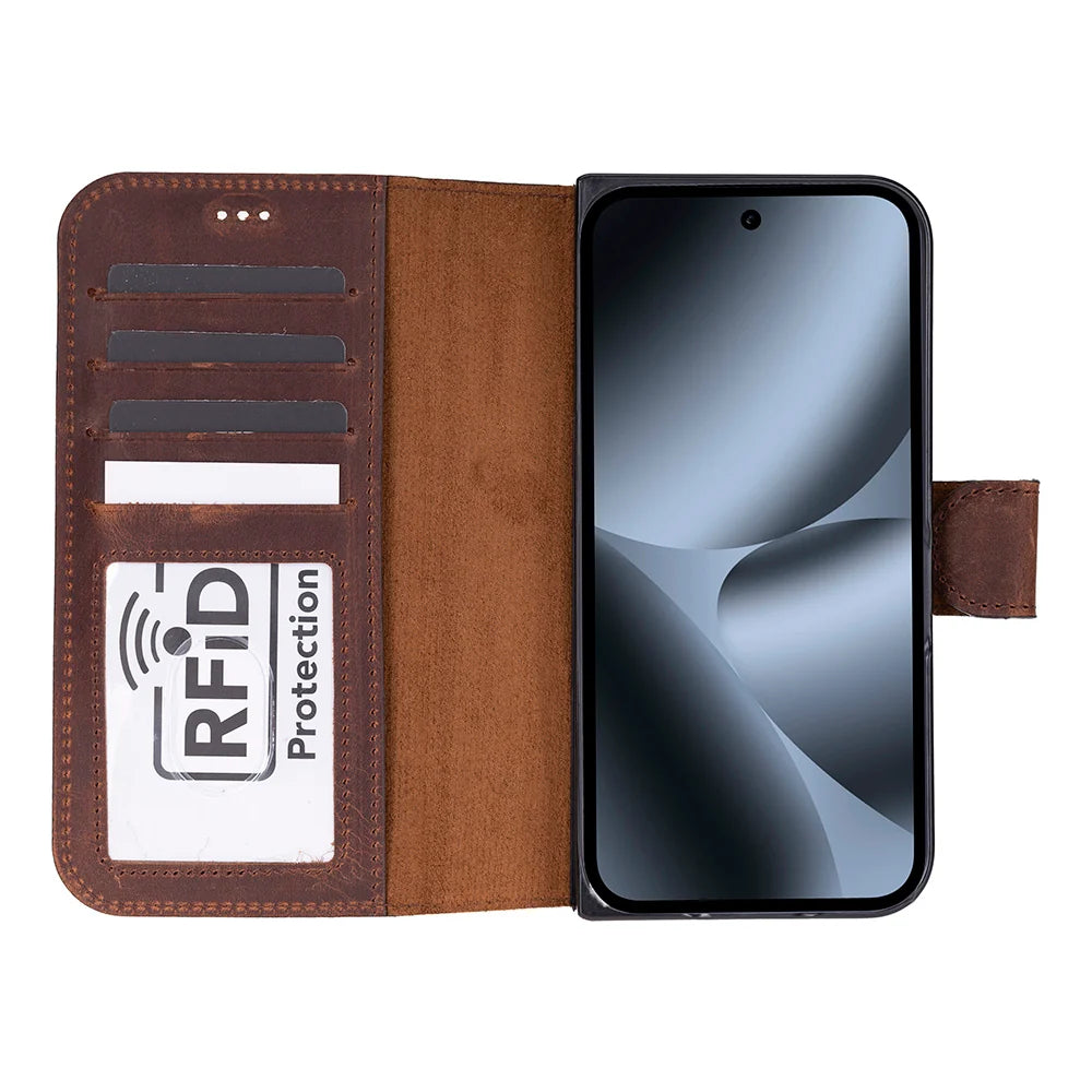 Wallet Id Google Pixel 10 Pro Fold Leather Folio Case