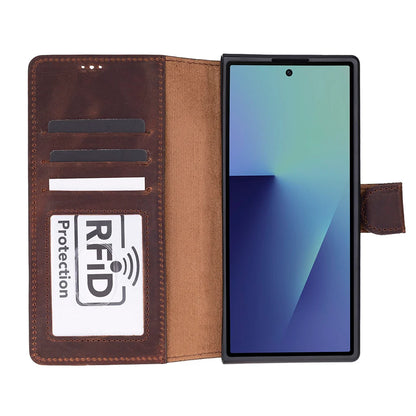 Wallet Id Leather Samsung Galaxy Z Fold 7 Folio Case