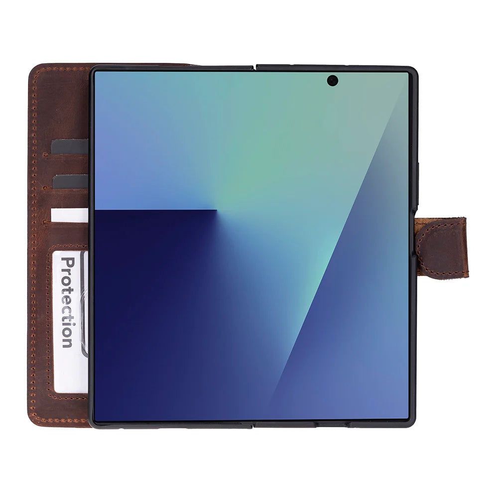 Wallet Id Leather Samsung Galaxy Z Fold 7 Folio Case