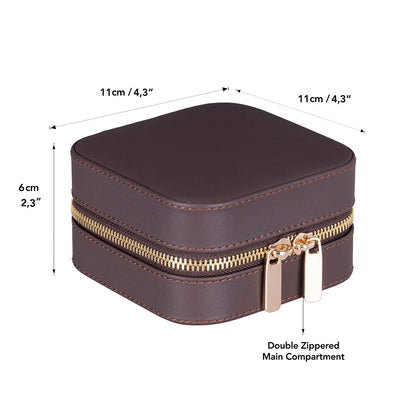 Amanda Leather Jewelry Box, Medium