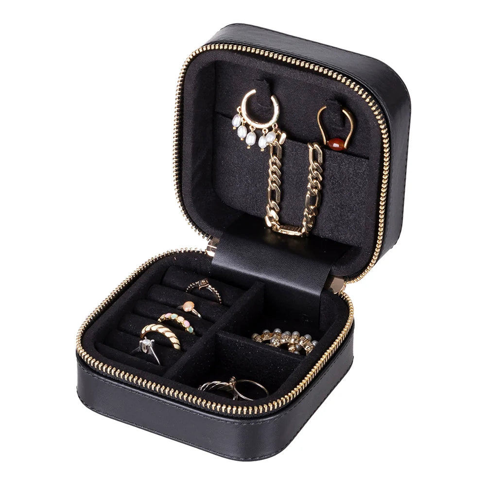 Amanda Leather Jewelry Box, Medium