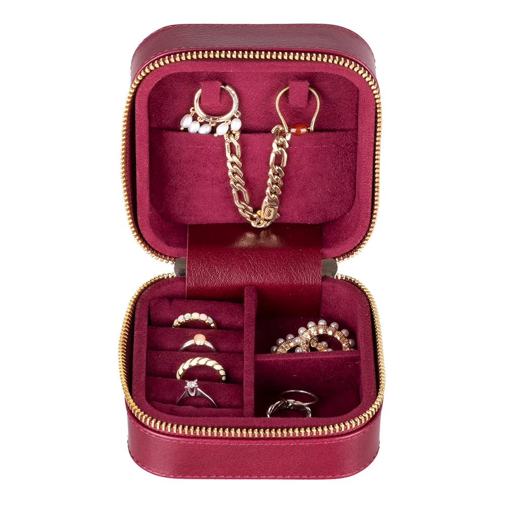 Amanda Leather Jewelry Box, Medium
