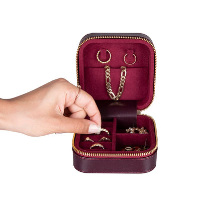 Amanda Leather Jewelry Box, Medium
