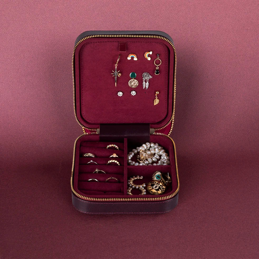 Amanda Leather Jewelry Box, Large