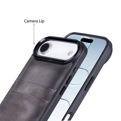 Flex Cover Leather I Phone 17 Air Case With Card Holder