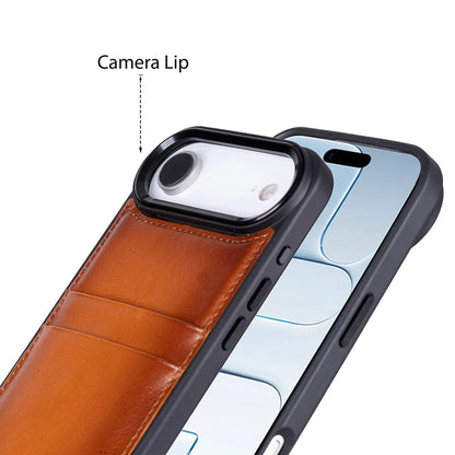 Flex Cover Leather I Phone 17 Air Case With Card Holder