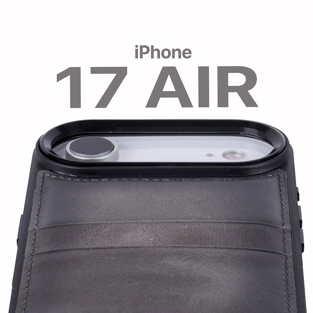 Flex Cover Leather I Phone 17 Air Case With Card Holder