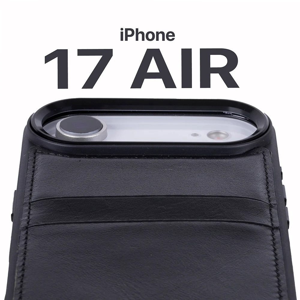 Flex Cover Leather I Phone 17 Air Case With Card Holder