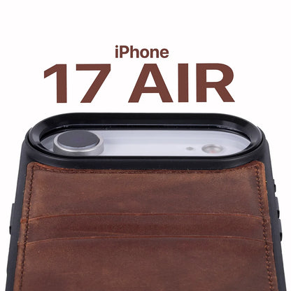 Flex Cover Leather I Phone 17 Air Case With Card Holder