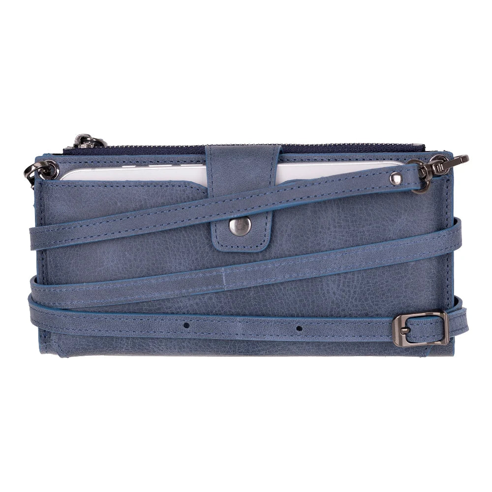 Lozan Strap Leather Crossbody Wallet