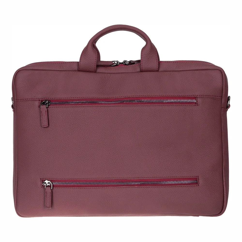 Truro Leather Business Briefcase / Laptop Case 14" With Suitcase