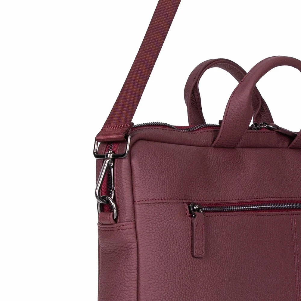 Truro Leather Business Briefcase / Laptop Case 16" With Suitcase