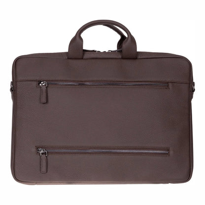 Truro Leather Business Briefcase / Laptop Case 14" With Suitcase