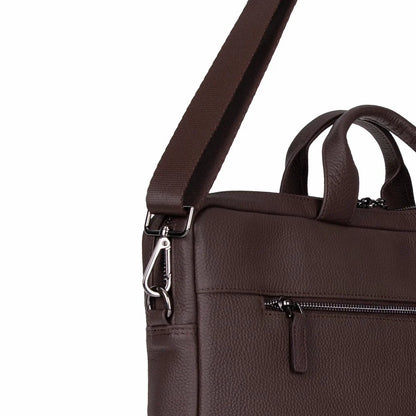 Truro Leather Business Briefcase / Laptop Case 14" With Suitcase