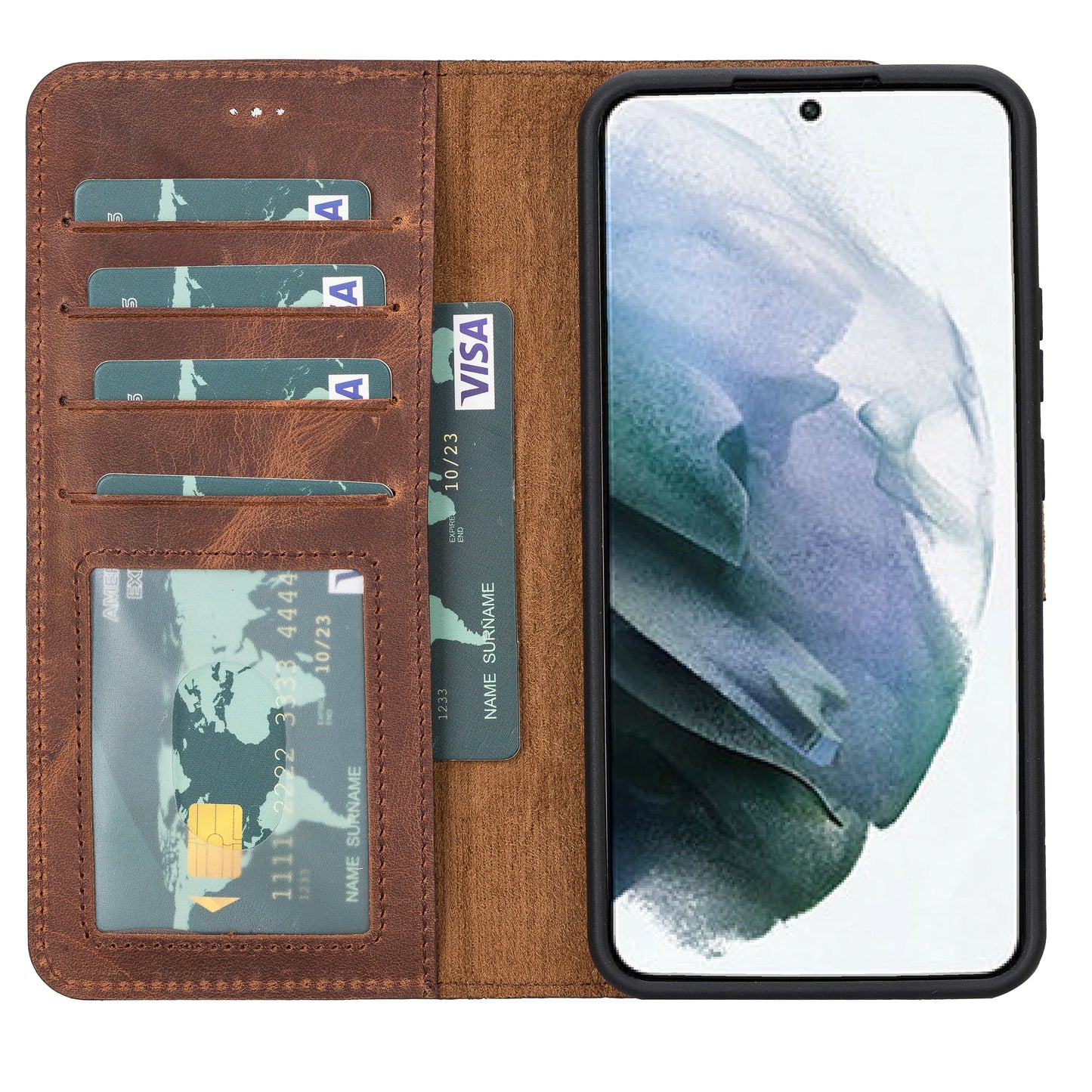 Magic Samsung Galaxy S23 Leather Detachable Wallet Case