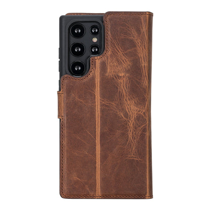 Magic Samsung Galaxy S23 Ultra Leather Detachable Wallet Case