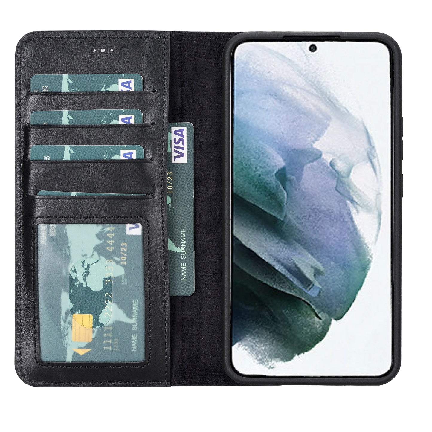 Magic Samsung Galaxy S23 Plus Leather Detachable Wallet Case
