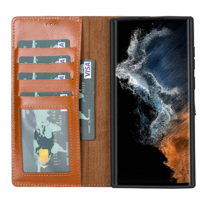 Magic Samsung Galaxy S23 Ultra Leather Detachable Wallet Case