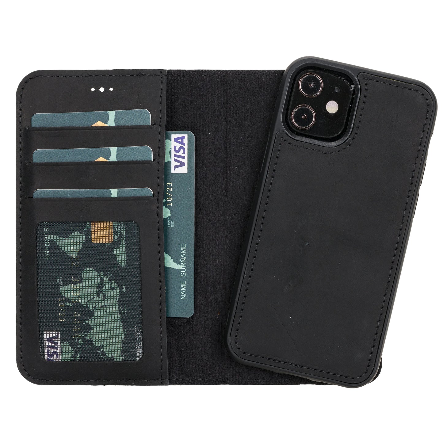 Liluri I Phone 12 Mini Detachable Leather Wallet Case