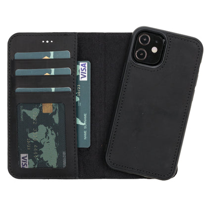 Liluri I Phone 12 Mini Detachable Leather Wallet Case