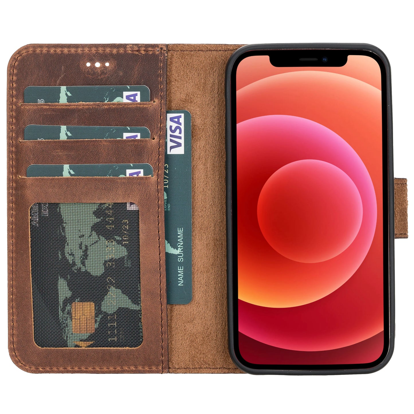 Liluri I Phone 12 Mini Detachable Leather Wallet Case