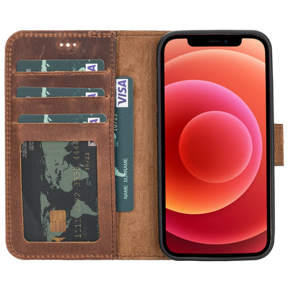 Liluri I Phone 12 Mini Detachable Leather Wallet Case