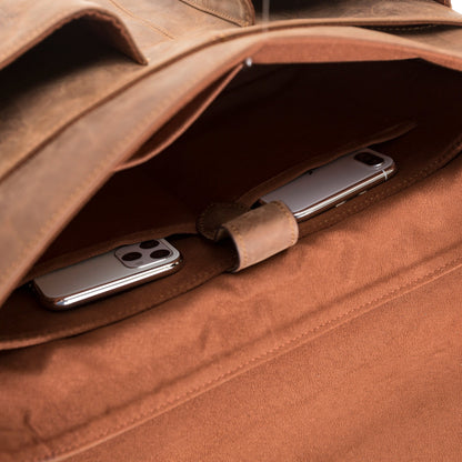 Olympus Leather Business Briefcase / Laptop Case
