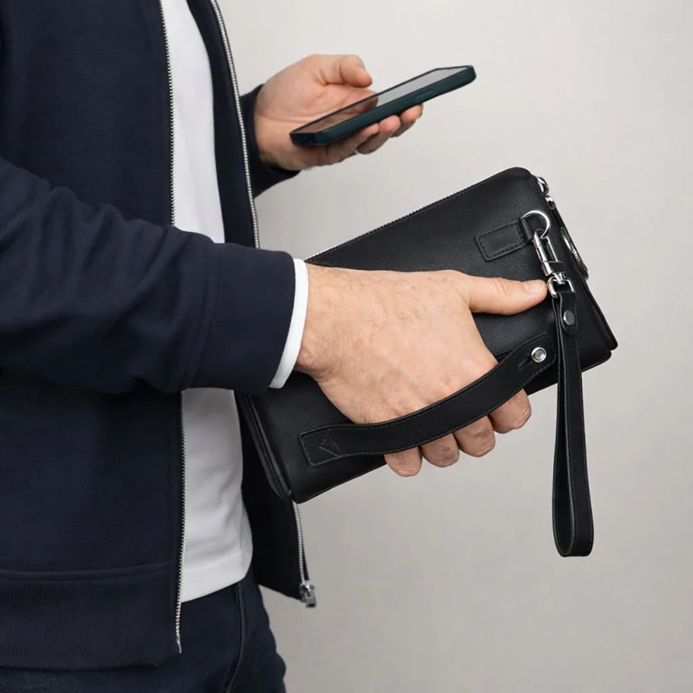 Lupus Leather Clutch Bag