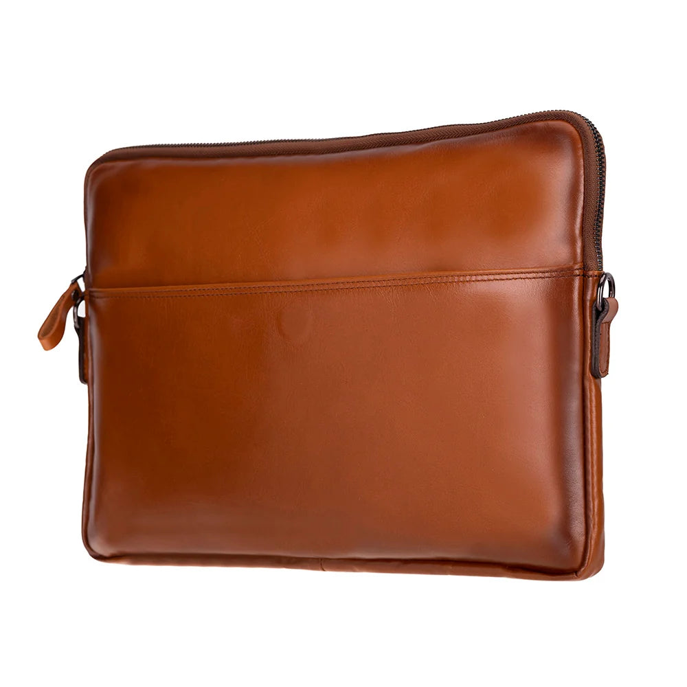 Leeds Slim Leather Laptop / Tablet Sleeve
