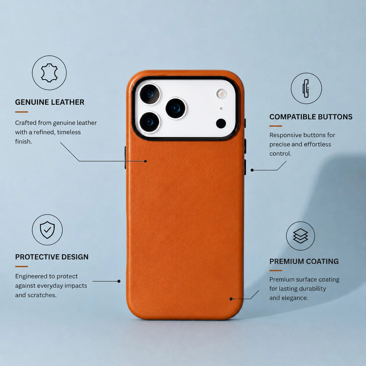 Prestige I Phone 17 Pro Leather Case