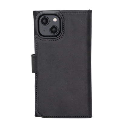 Santa I Phone 14 Leather Detachable Wallet Case