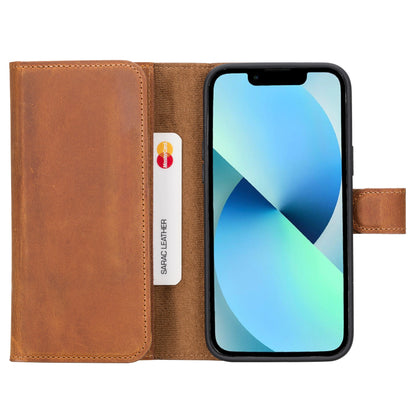 Santa I Phone 14 Plus Leather Detachable Wallet Case