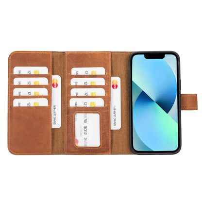 Santa I Phone 14 Plus Leather Detachable Wallet Case