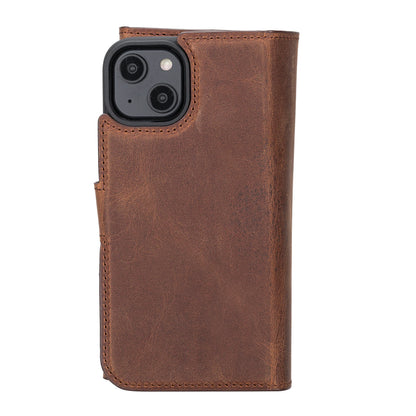 Santa I Phone 14 Leather Detachable Wallet Case