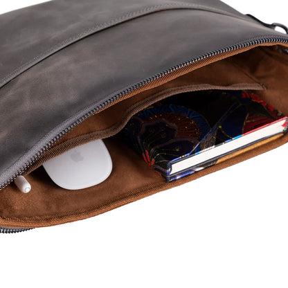 Leeds Slim Leather Laptop / Tablet Sleeve