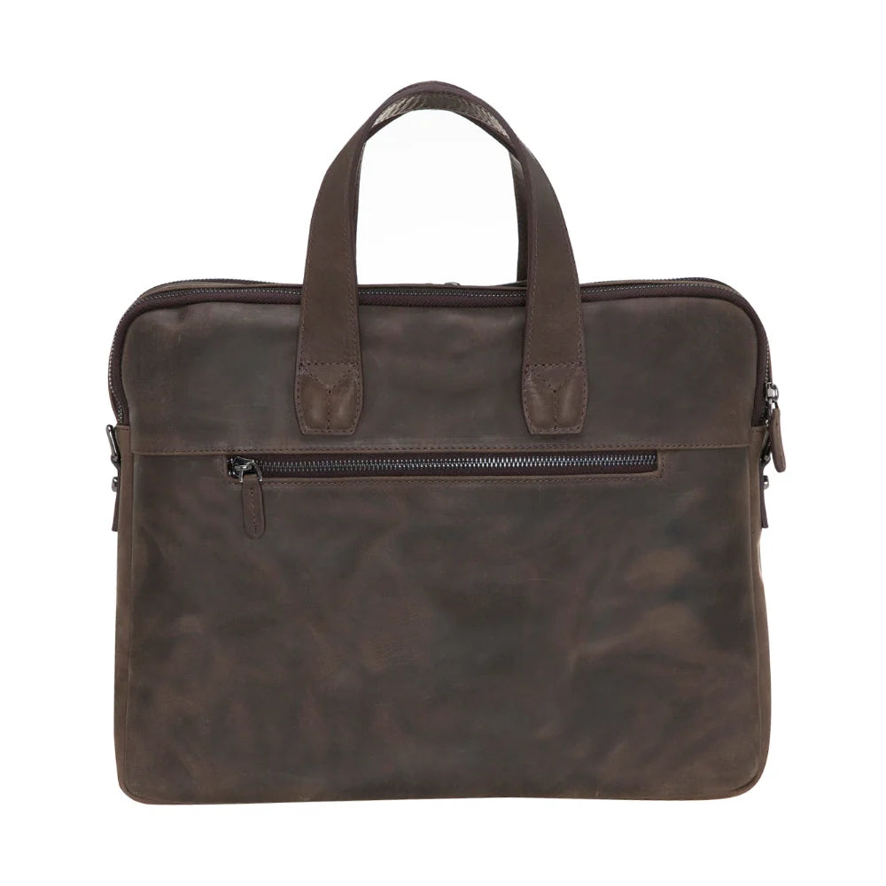 Luxentra Leather Business Briefcase / Laptop Case 16"