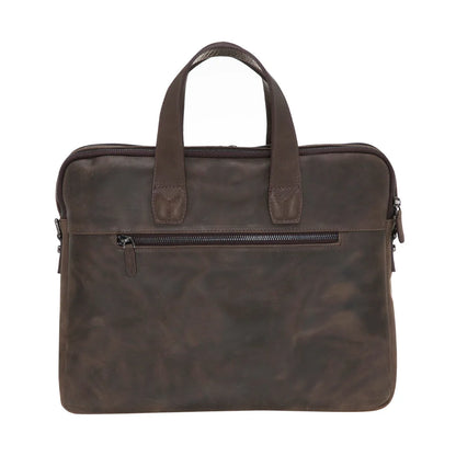 Luxentra Leather Business Briefcase / Laptop Case 16"