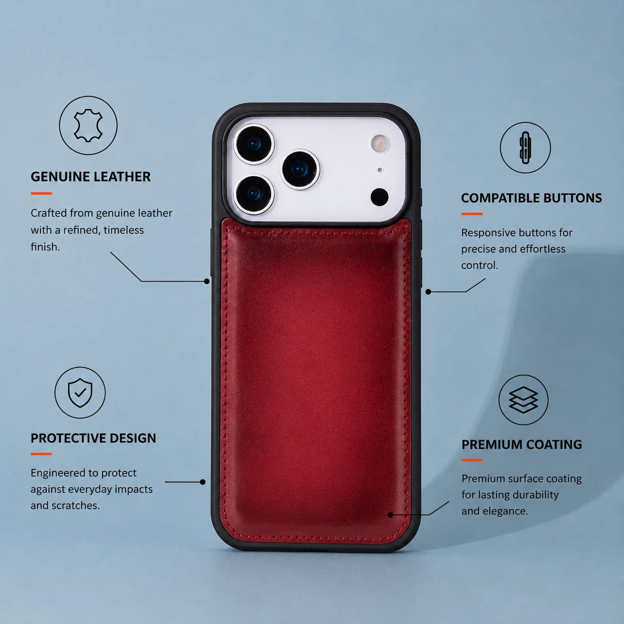Flex Cover I Phone 17 Pro Max Leather Case