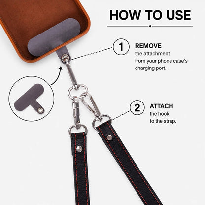 Flex Go Pu Leather Phone Strap & Wallet Set – Clip On Flex