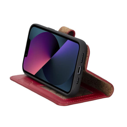 Magic I Phone 14 Colorful Leather Detachable Wallet Case