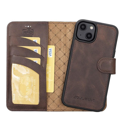 Bouletta Apple iPhone 14 Series Detachable Leather Wallet Case Darker Color - MW