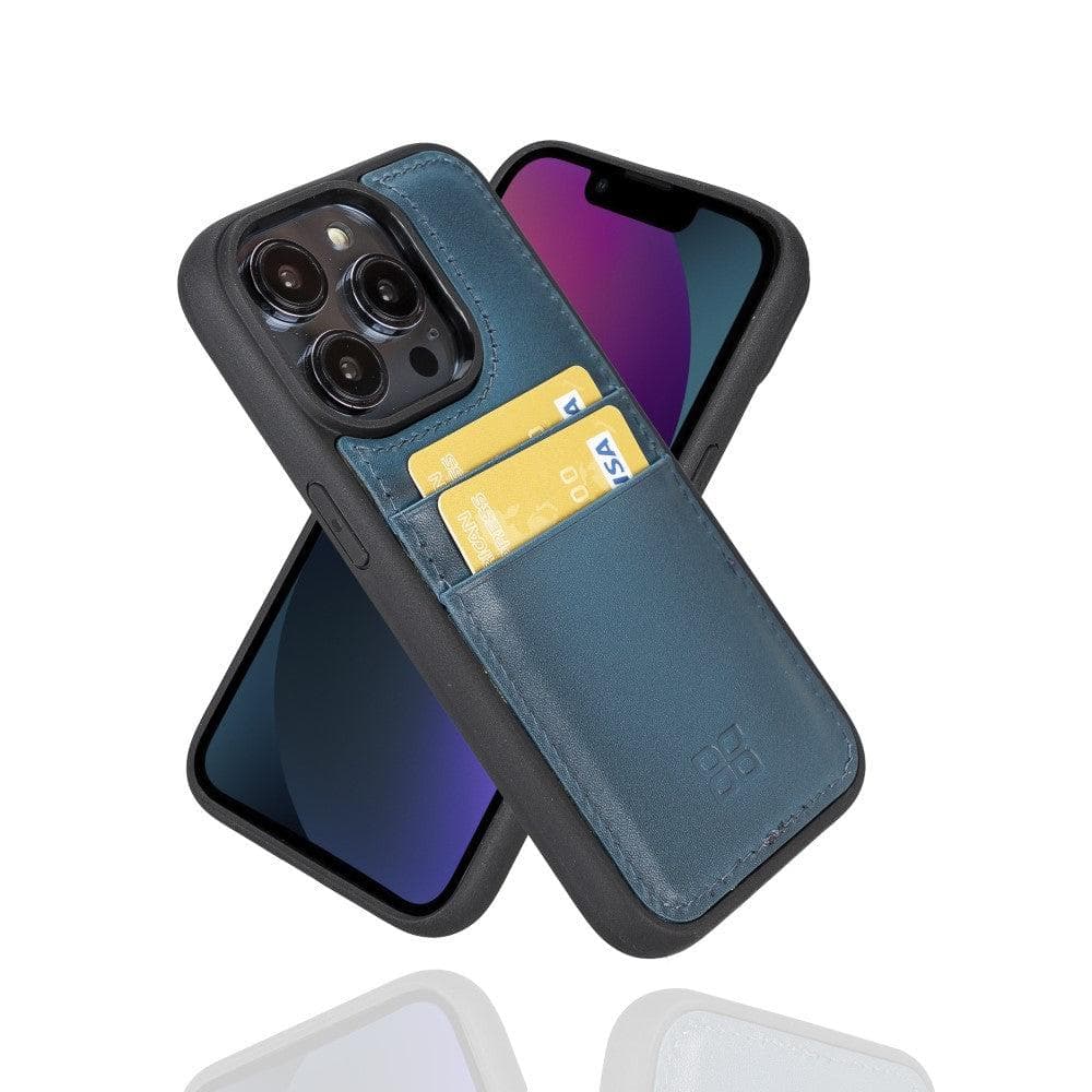 Bouletta Apple iPhone 14 Series Leather Back Cover with Card Holder iPhone 14 Pro Max / Blue