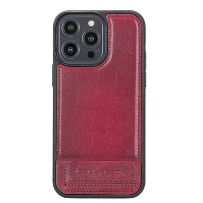 Bouletta Apple iPhone 14 Series Leather Back Cover with Stand