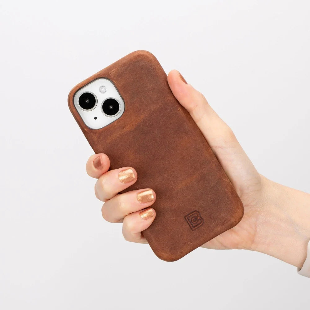 Bouletta Apple iPhone 15 Series Full Leather Coating Back Cover