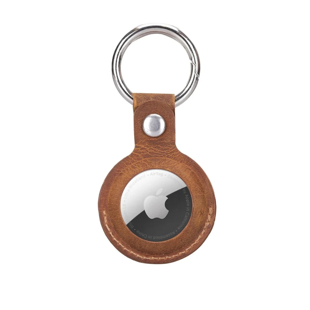 Bouletta Arta Genuine Leather Keychain for Apple Airtag Antic Tan / Leather